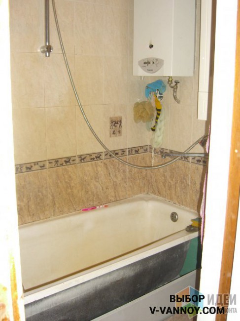 Ремонт совмещенной ванной 2.25х1.75 со светлой плиткой