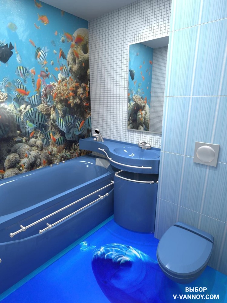 3D дизайн ванной комнаты 2,50 х 2,50 м. в коттедже